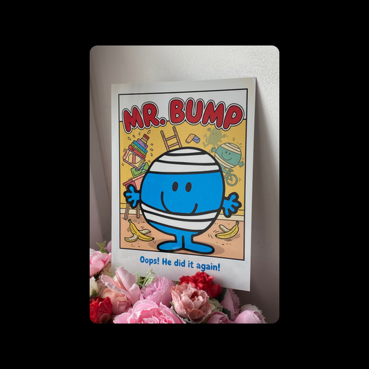 Mr Men Mr Bump Metal Bar Sign 15cm x 20cm