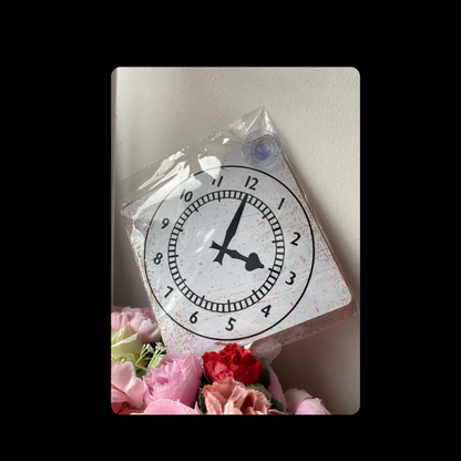 Arsenal Clock End Clock Metal Window Sign 14cm x 14cm (Includes Suction Hook)