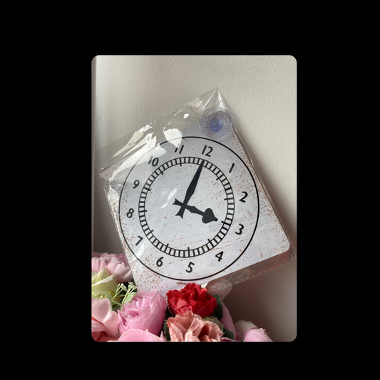 Arsenal Clock End Clock Metal Window Sign 14cm x 14cm (Includes Suction Hook)