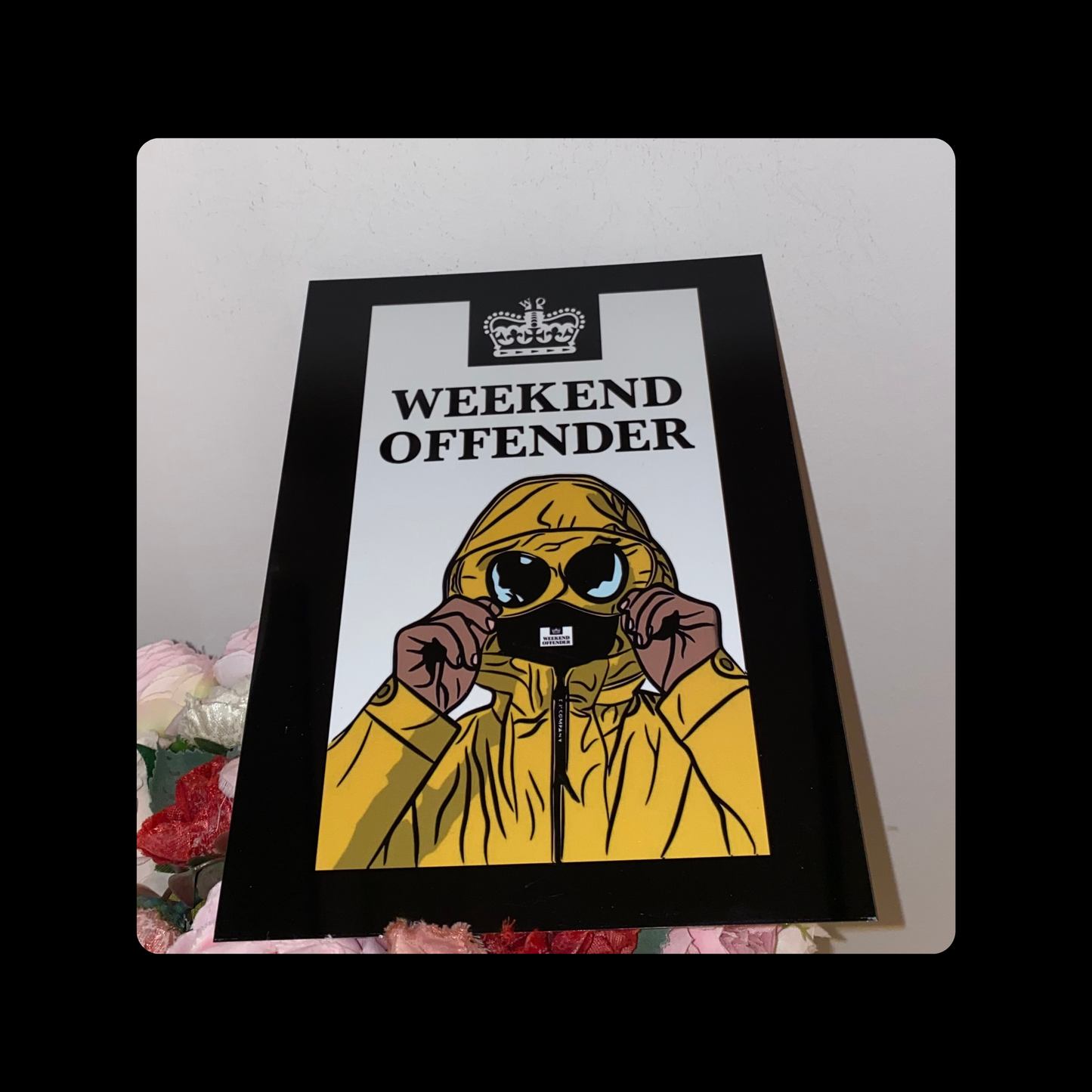 Weekend Offender Football Casual Yellow Jacket Metal Bar Sign 15cm x 20cm