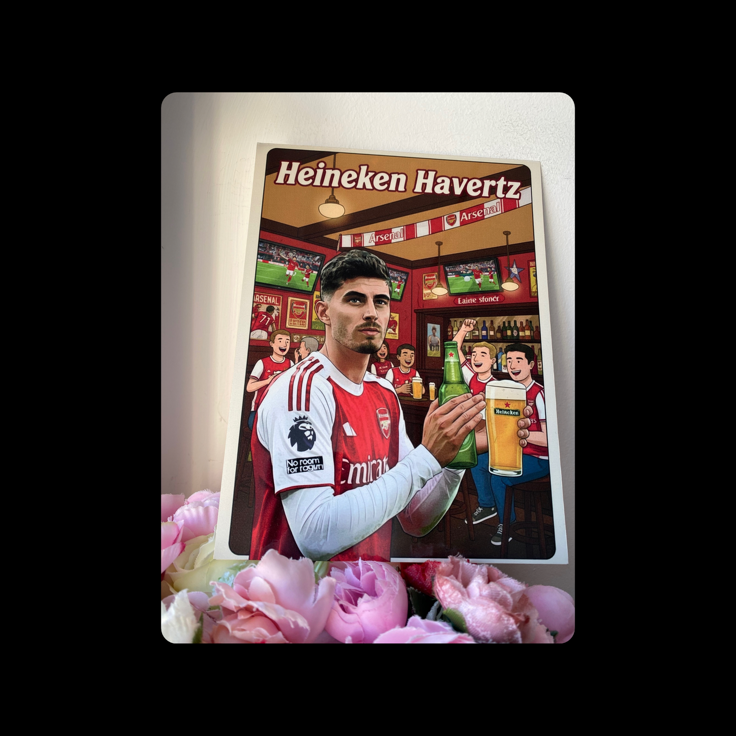 Arsenal Heineken Havertz Metal Bar Sign 15cm x 20cm