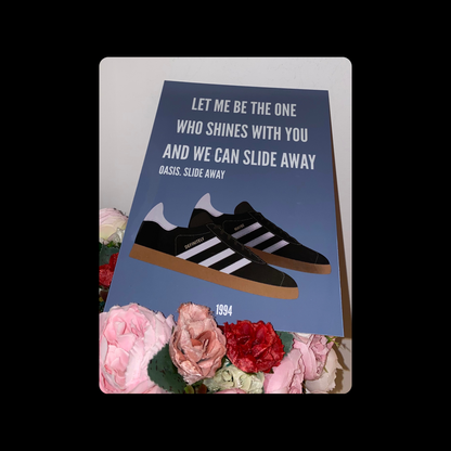 Adidas Oasis Slide Away Metal Bar Sign 15cm x 20cm