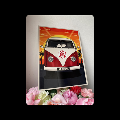 Arsenal 1935-36 Badge VW Camper Van Metal Bar Sign 15cm x 20cm