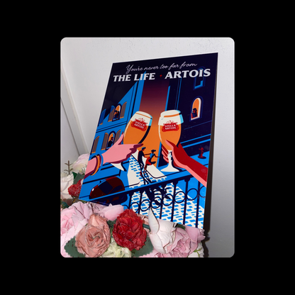Stella Artois You’re Never Too Far From The Life Metal Bar Sign 15cm x 20cm