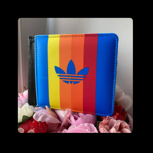 Adidas Carlo Gruber Vertical Stripes PU Material Wallet