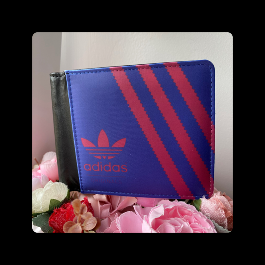 Adidas Originals Navy & Purple Shoebox Style PU Material Wallet