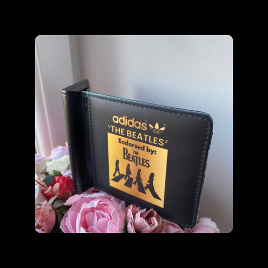 Adidas Endorsed By The Beatles Black & Gold PU Material Wallet