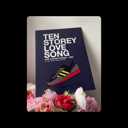 Adidas The Stone Roses Ten Storey Love Song Metal Bar Sign 15cm x 20cm