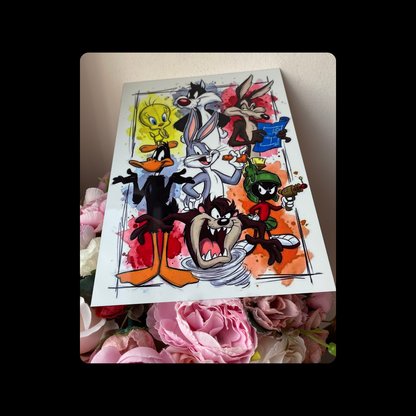 Looney Tunes Metal Bar Sign 15cm x 20cm