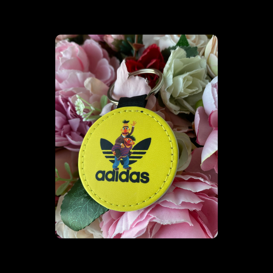 Adidas Bert & Ernie Sesame Street Round Keyring 5cm