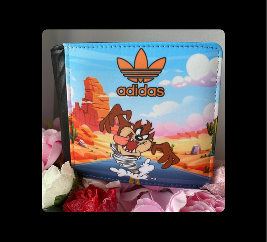 Adidas Tasmanian Devil PU Material Wallet & Keyring