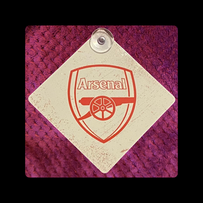 Arsenal Badge Metal Window Sign 14cm x 14cm (Includes Suction Hook)
