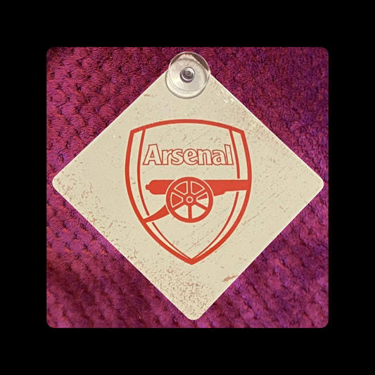 Arsenal Badge Metal Window Sign 14cm x 14cm (Includes Suction Hook)