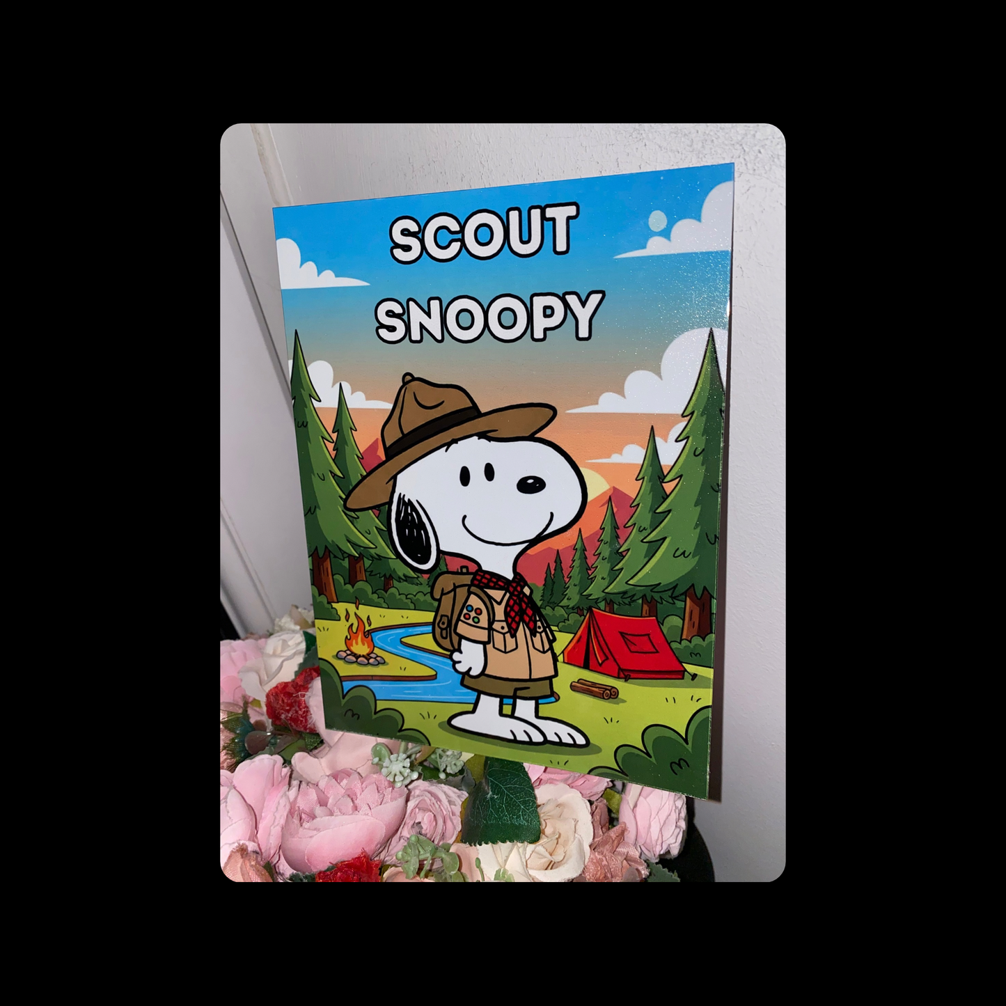 Snoopy Scout Metal Bar Sign 15cm x 20cm