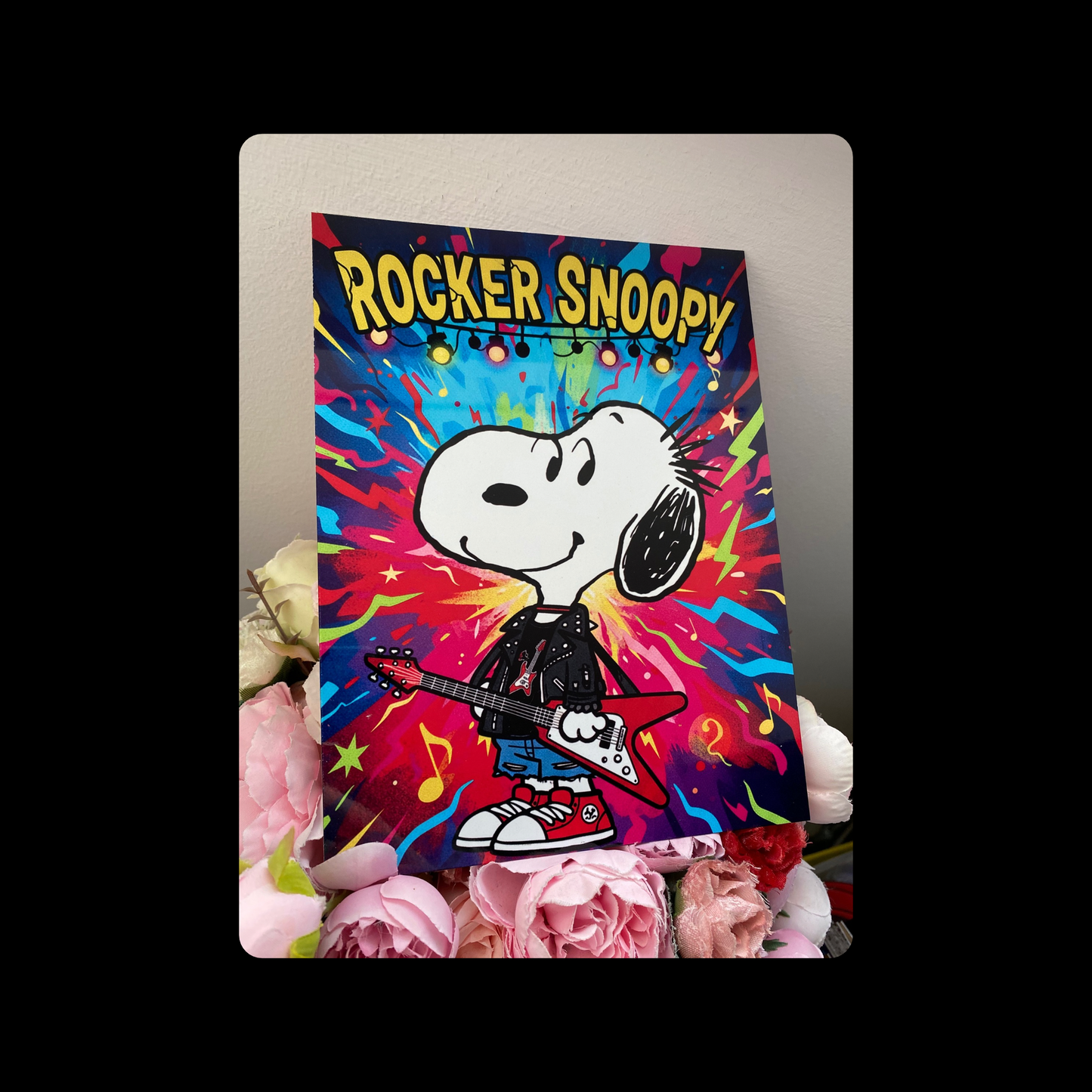 Snoopy Rocker Metal Bar Sign 15cm x 20cm