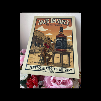 Scooby Doo Jack Daniel’s Metal Bar Sign 15cm x 20cm