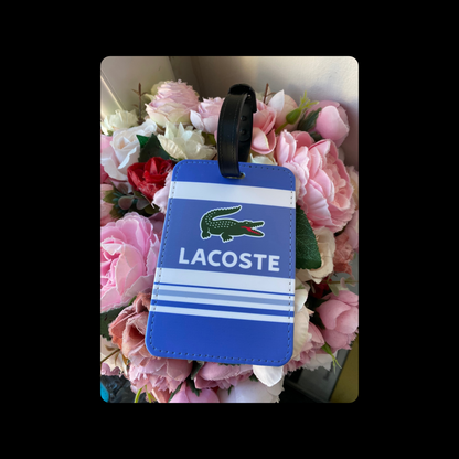 Lacoste White & Blue 80’s Football Casual Style PU Material Luggage Tag