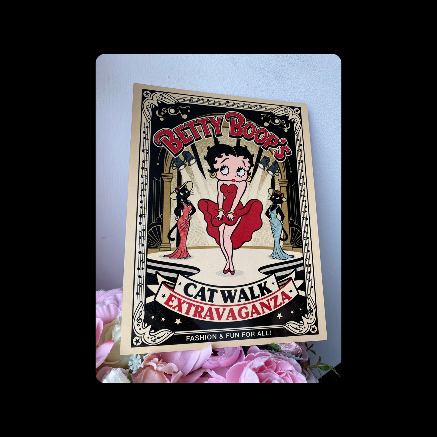 Betty Boop Catwalk Metal Bar Sign 15cm x 20cm