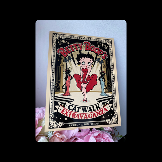 Betty Boop Catwalk Metal Bar Sign 15cm x 20cm