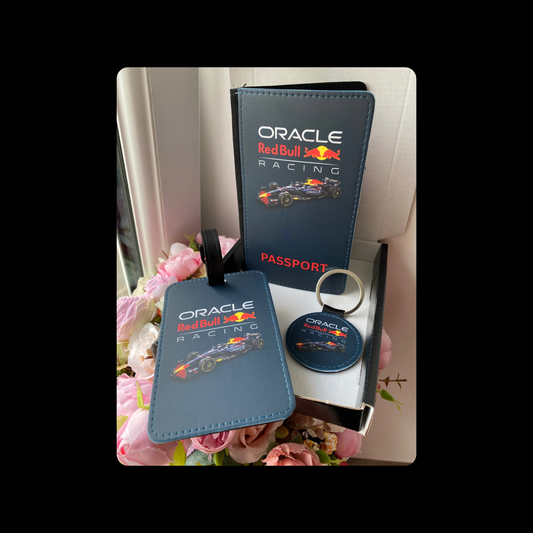 Red Bull F1 Racing Car PU Material Passport Holder Gift Set