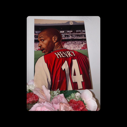 Arsenal Thierry Henry Clock End Metal Bar Sign 15cm x 20cm