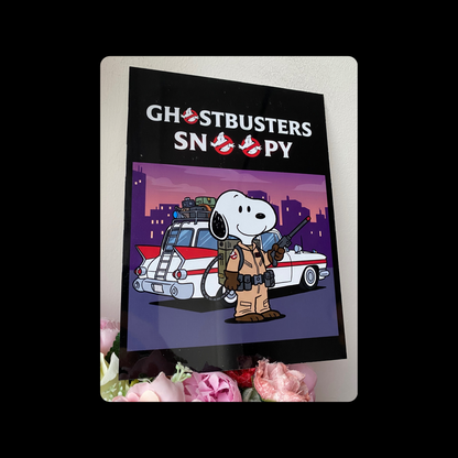 Snoopy Ghostbusters Metal Bar Sign 15cm x 20cm