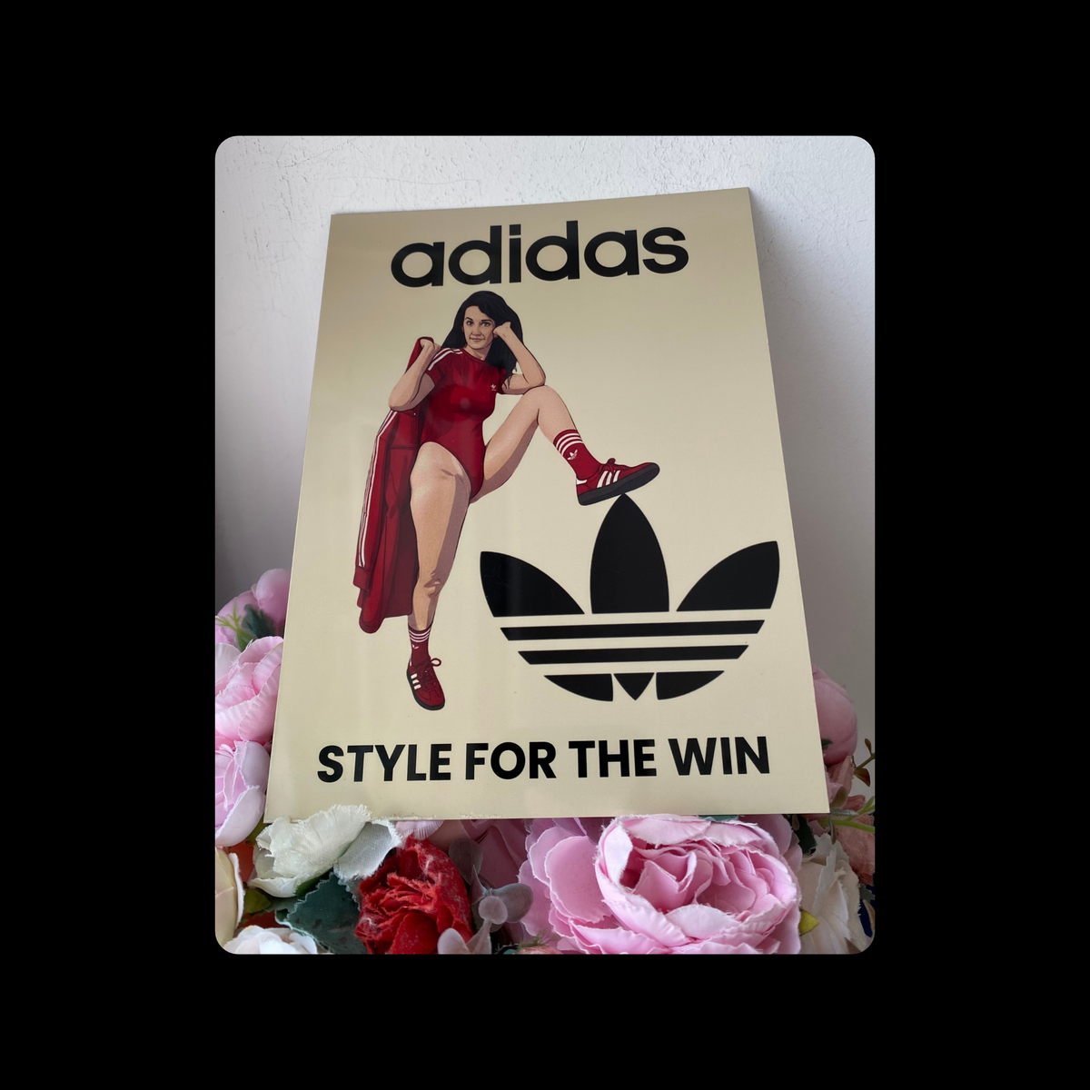 Adidas Pin Up Girl Style For The Win Metal Bar Sign 15cm x 20cm