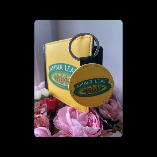 Amber Leaf Tobacco PU Material Wallet & Keyring