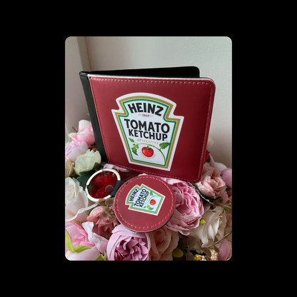 Heinz Tomato Ketchup PU Material Wallet & Keyring