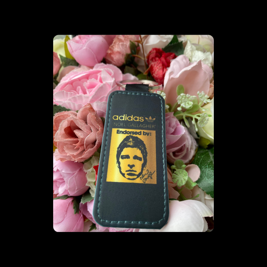 Adidas Endorsed By Noel Gallagher Black & Gold Keyring