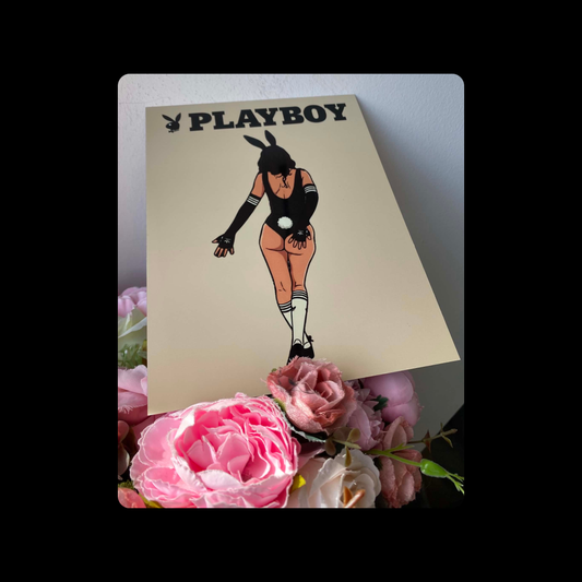 Playboy Bunny Metal Bar Sign 15cm x 20cm