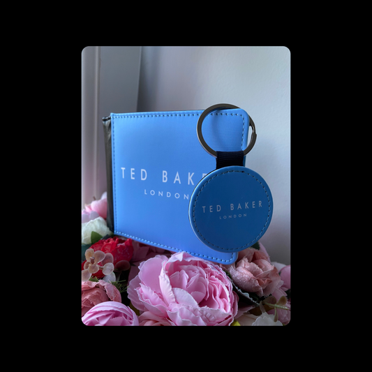 Ted Baker Blue PU Material Wallet & Keyring