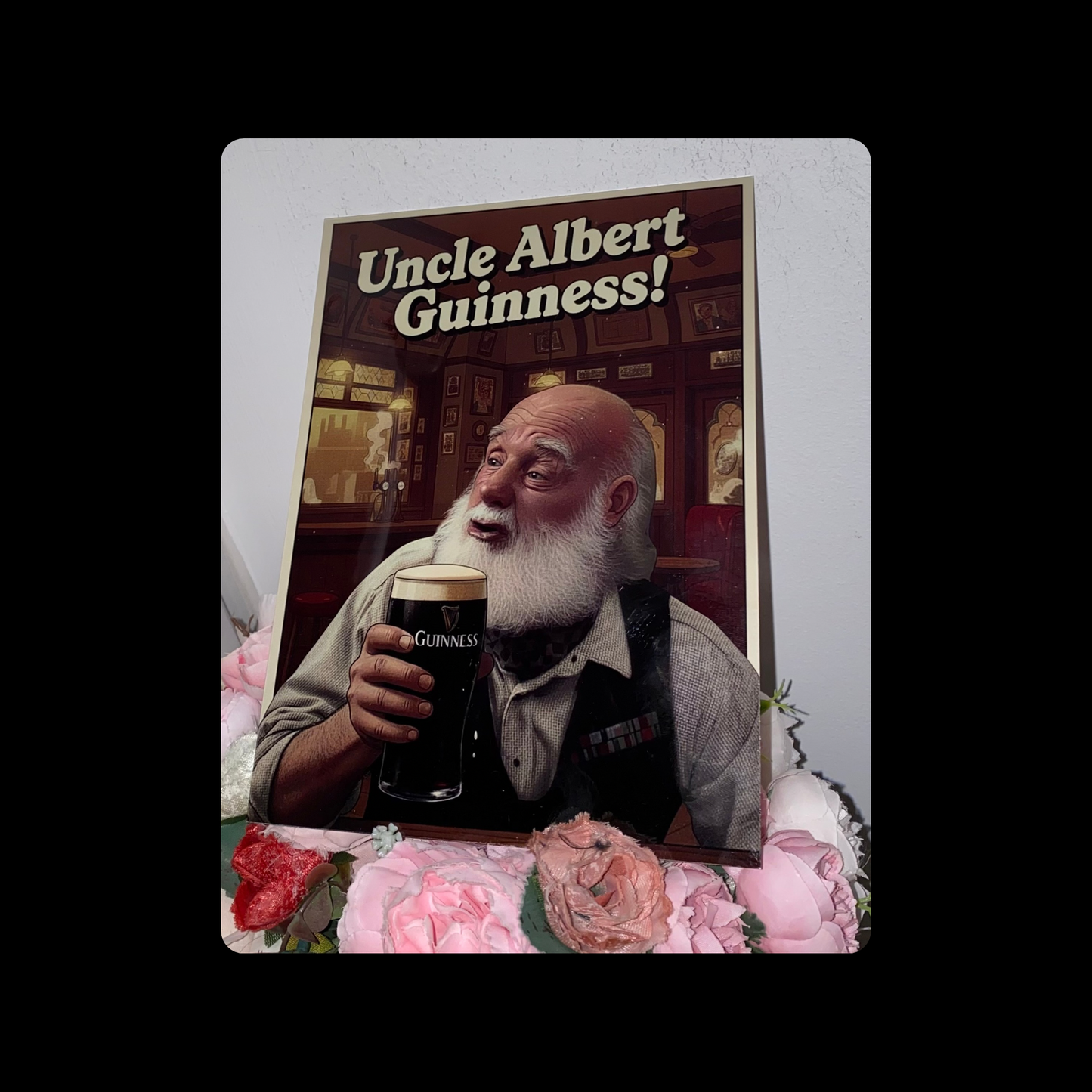 Only Fools & Horses Uncle Albert Guinness Metal Bar Sign 15cm x 20cm