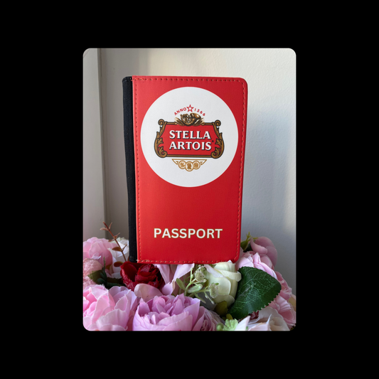 Stella Artois Lager Red & White PU Material Passport Holder