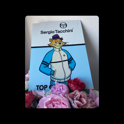 Sergio Tacchini Top Cat Casual Blue Metal Bar Sign 15cm x 20cm