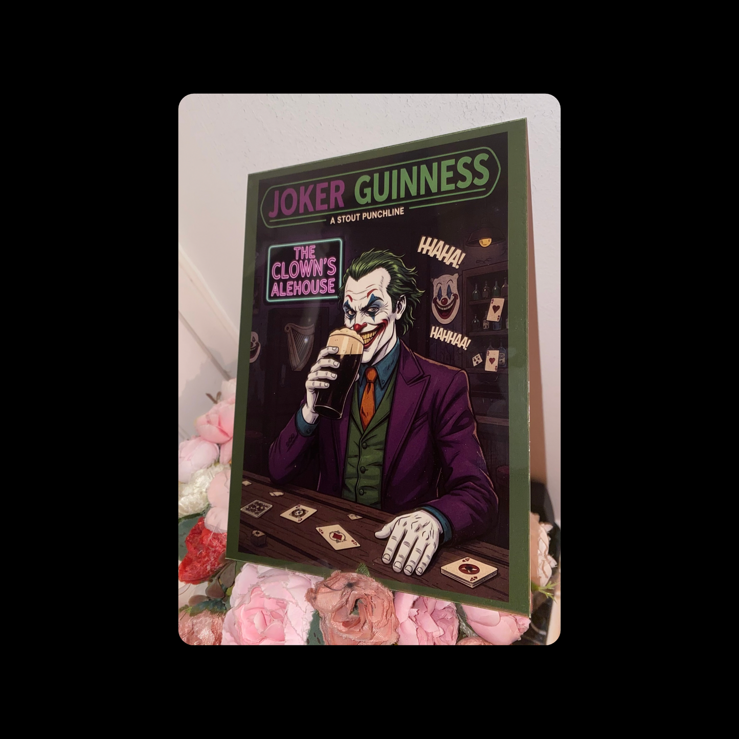 The Joker Guinness Metal Bar Sign 15cm x 20cm