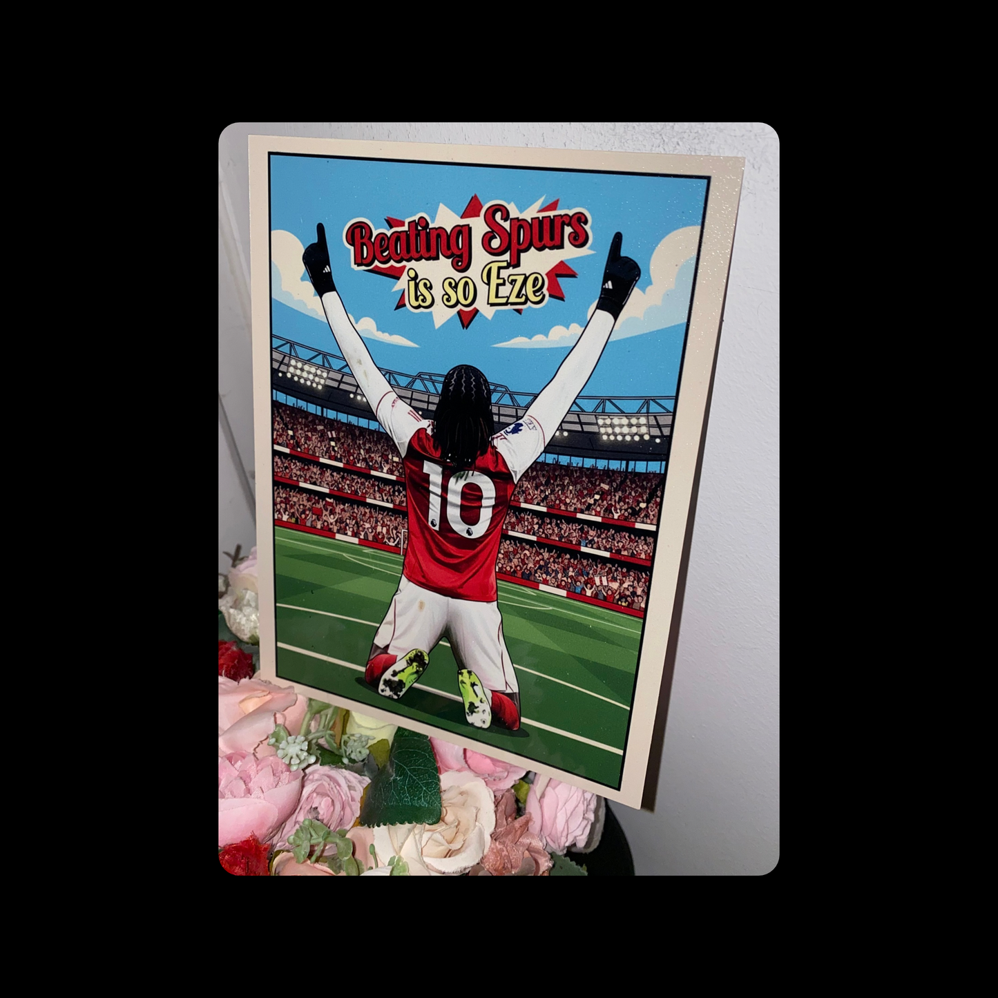 Arsenal Beating Spurs Is Eze Metal Bar Sign 15cm x 20cm