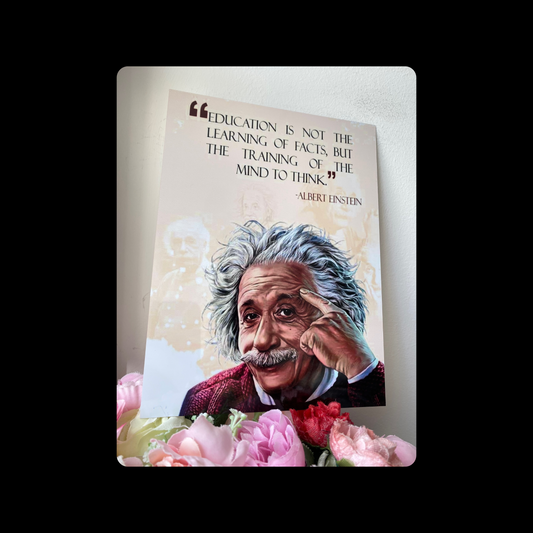 Einstein Quote Metal Bar Sign 15cm x 20cm