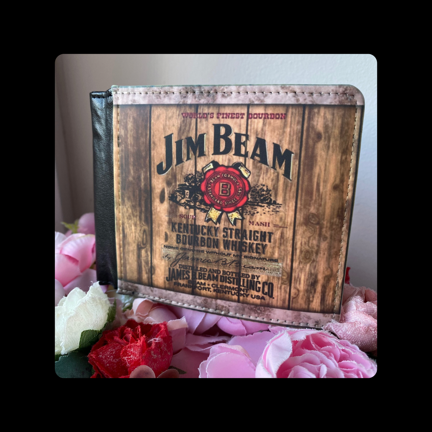 Jim Beam Bourbon Whiskey Barrel PU Material Wallet