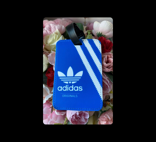 Adidas Originals Blue & White Shoebox Style PU Material Luggage Tag