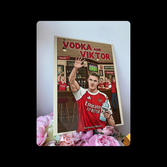 Arsenal Vodka & Viktor Metal Bar Sign 15cm x 20cm