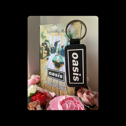 Oasis Definitely Maybe PU Material Passport Holder & Keyring