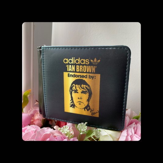 Adidas Endorsed By Ian Brown Black & Gold PU Material Wallet