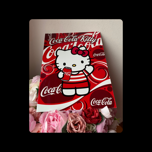 Hello Kitty Coca Cola Metal Bar Sign 15cm x 20cm
