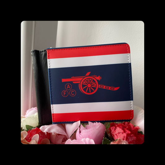 Arsenal Retro Cannon Navy, Red & White PU Material Wallet 10cm x 9.5cm