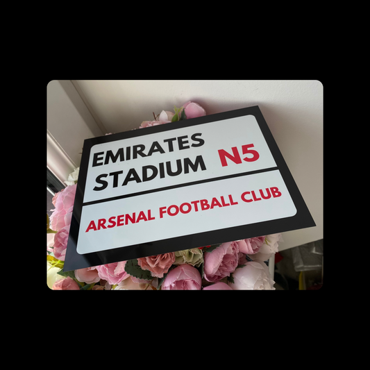 Arsenal Emirates Stadium Street Sign Metal Bar Sign 15cm x 20cm