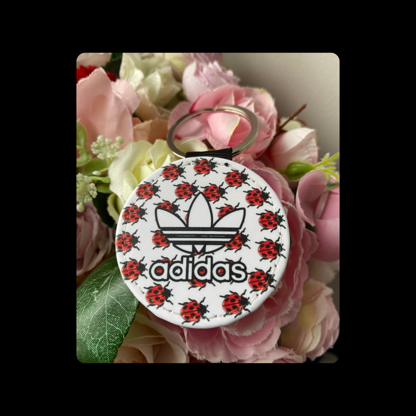 Adidas Ladybirds Round Keyring 5cm