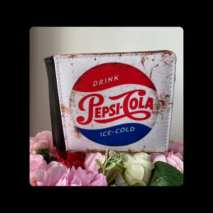 Pepsi White & Rust Coloured Retro PU Material Wallet