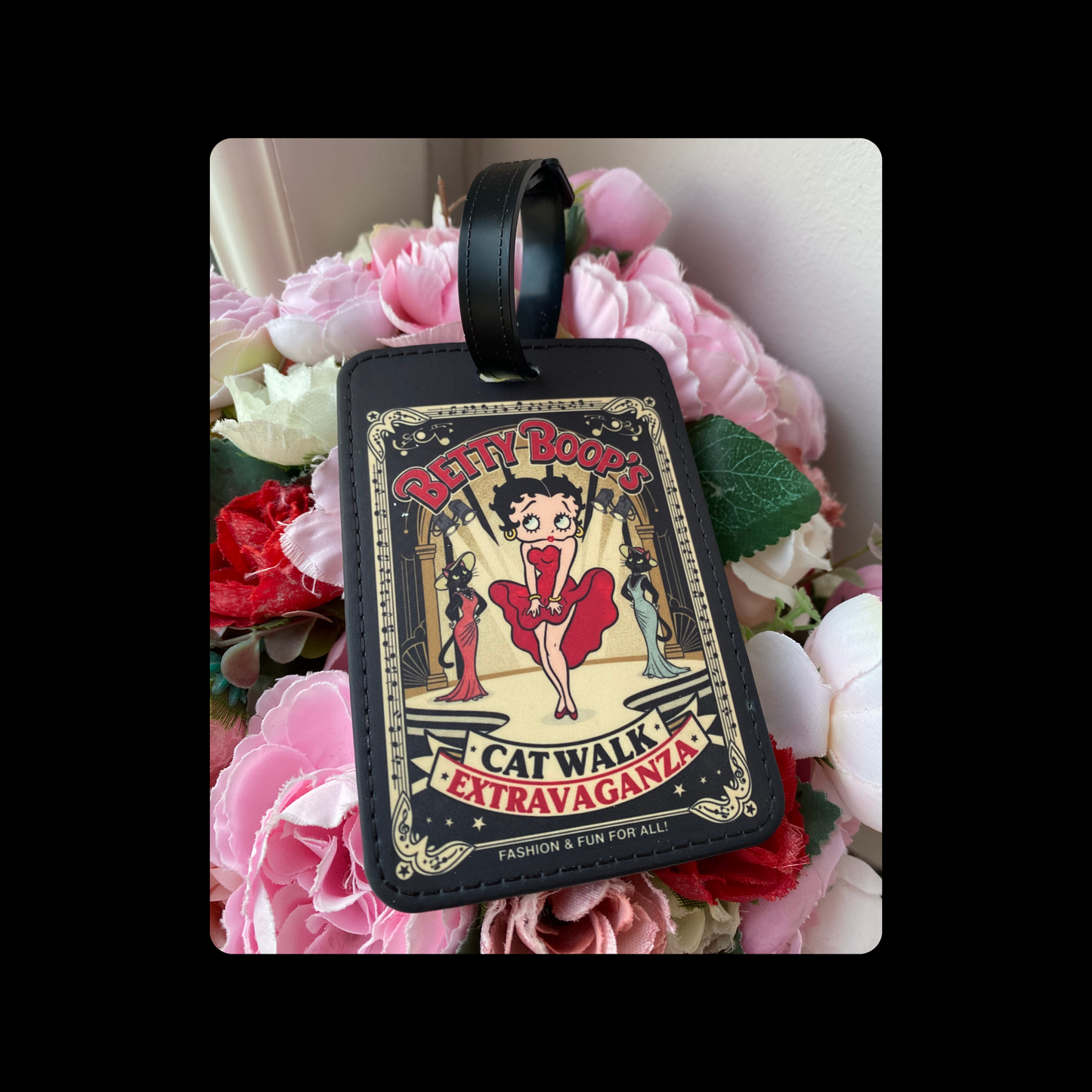 Betty Boop Catwalk PU Material Luggage Tag