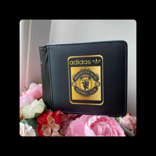 Adidas Manchester United Black & Gold PU Material Wallet
